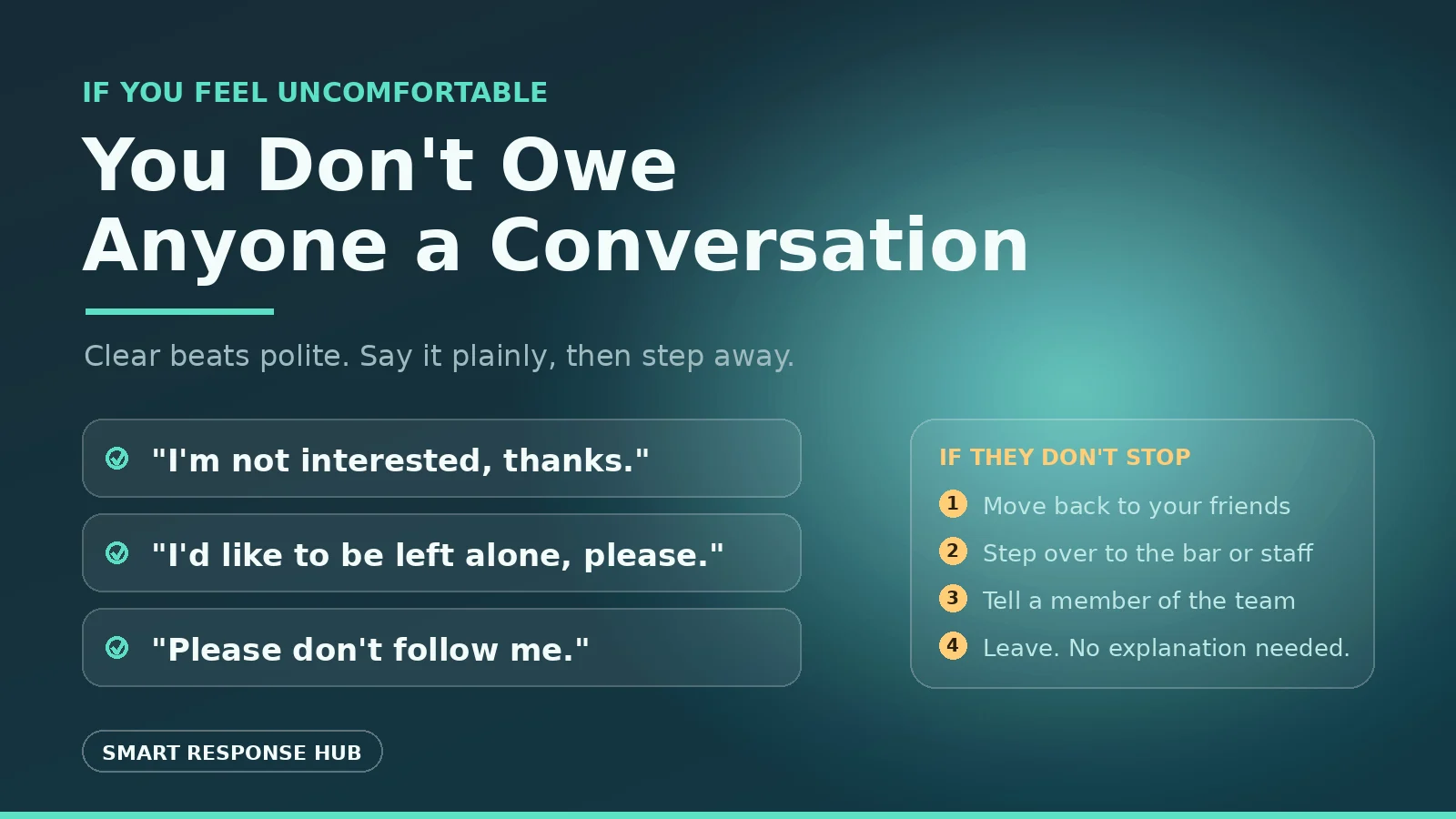 If You Feel Uncomfortable