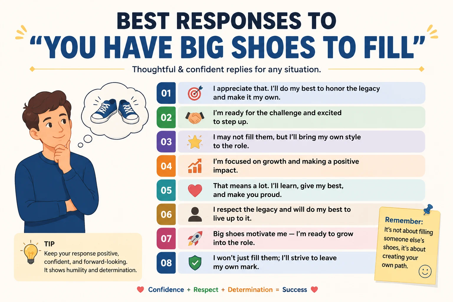 Best Responses To You Have Big Shoes To Fill