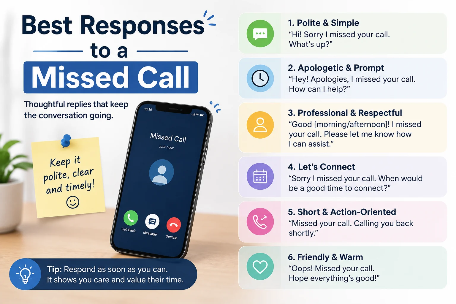 Best responses to a missed call