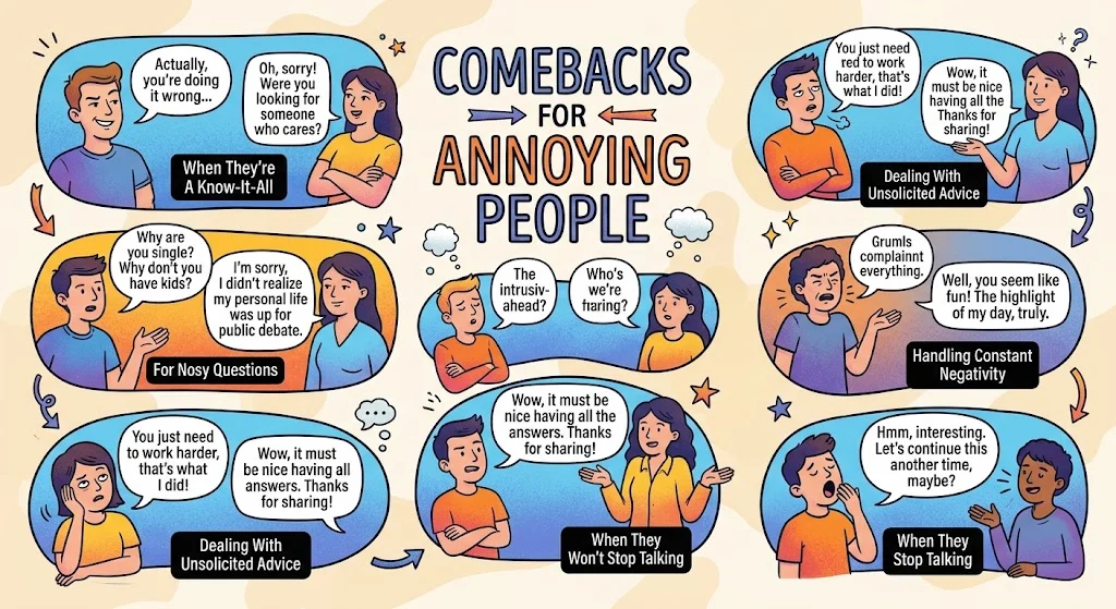 Comebacks for annoying people