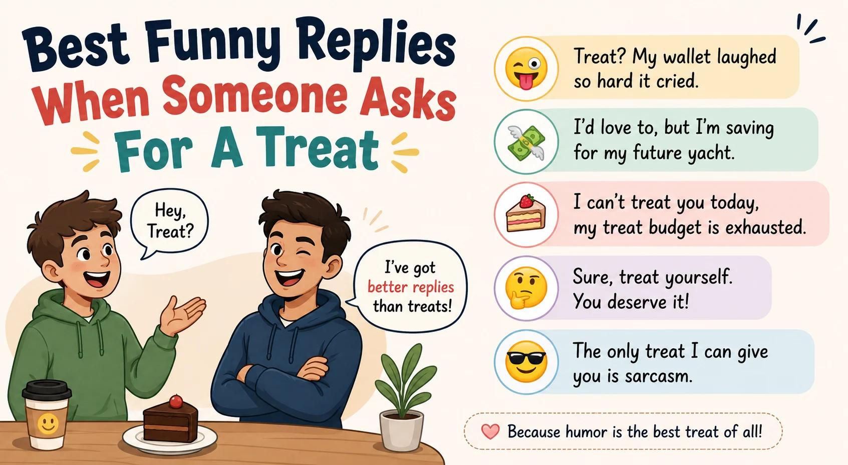 Funny Replies When Someone Asks For A Treat