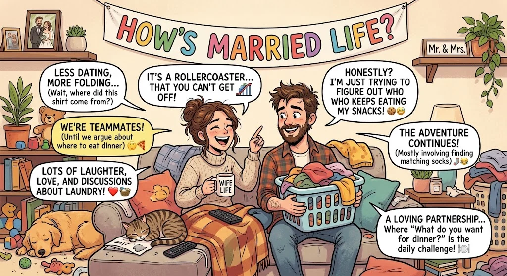Funny responses to how’s married life