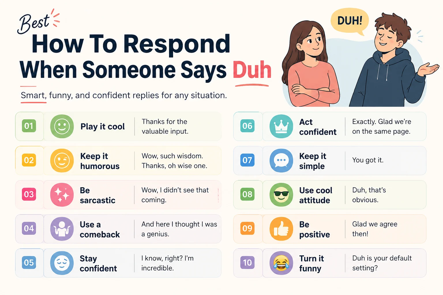 How To Respond When Someone Says Duh