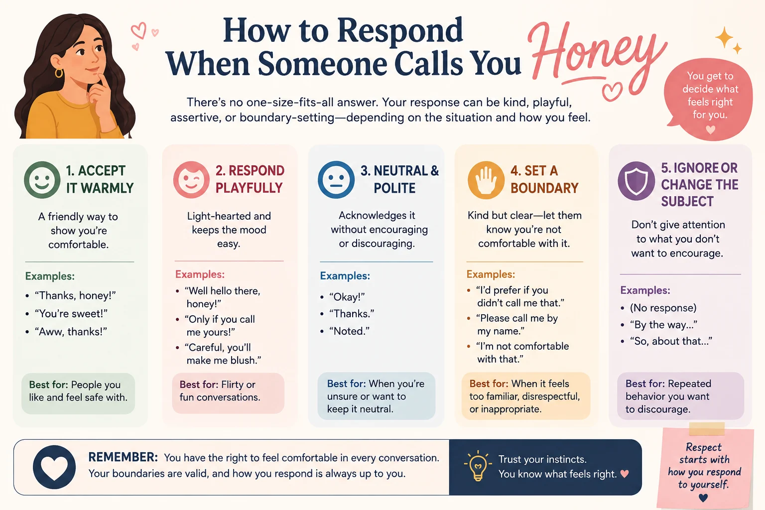 How to respond when someone calls you honey