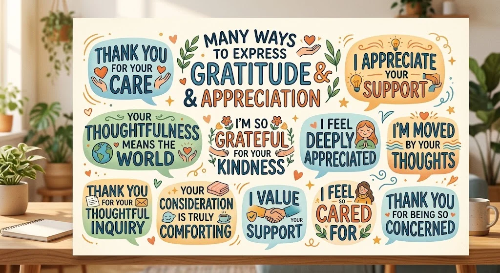 Other ways to say thank you for your concern