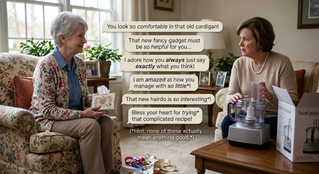 Passive aggressive compliments