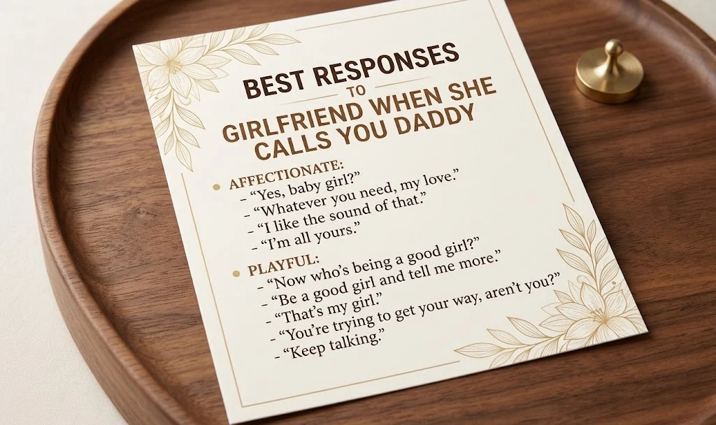 Responses to girlfriend when she calls you daddy