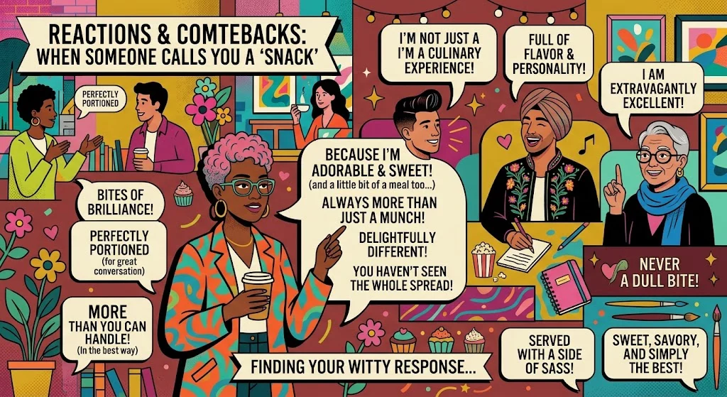 Things to say when someone calls you a snack