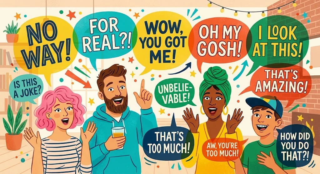 Things to say when someone surprises you