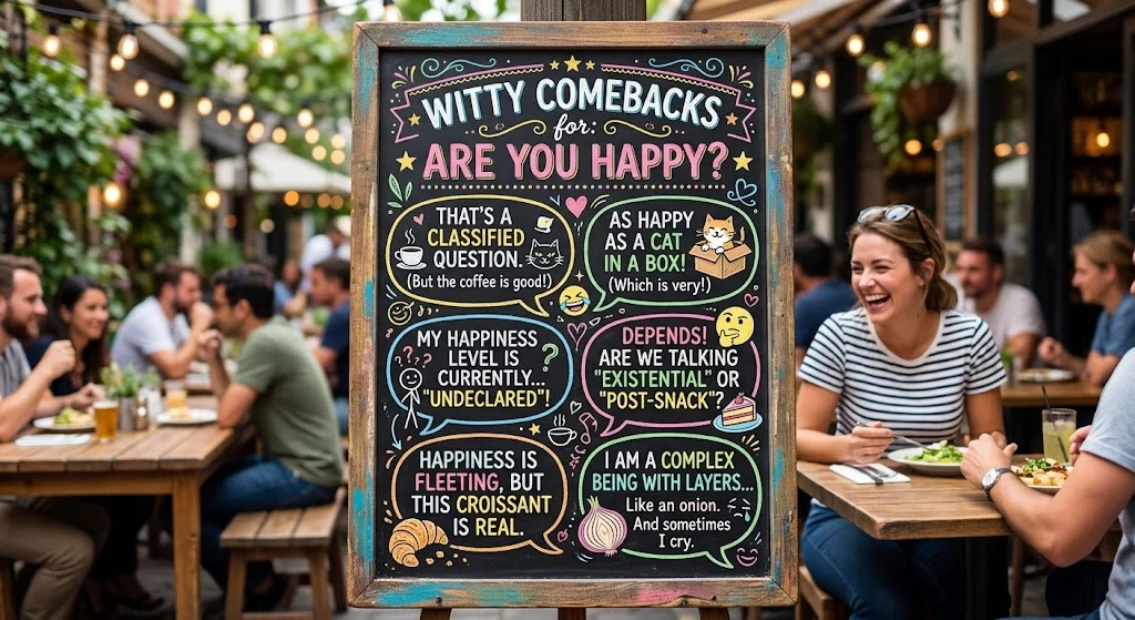 Witty comebacks for are you happy