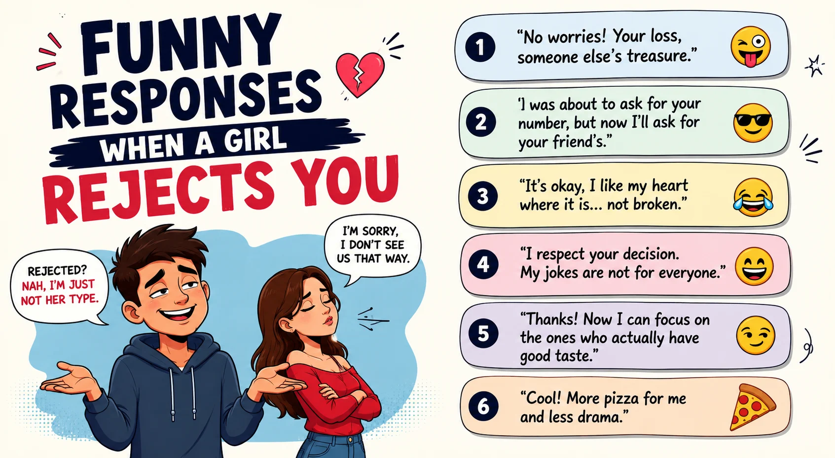 Funny Responses When A Girl Rejects You