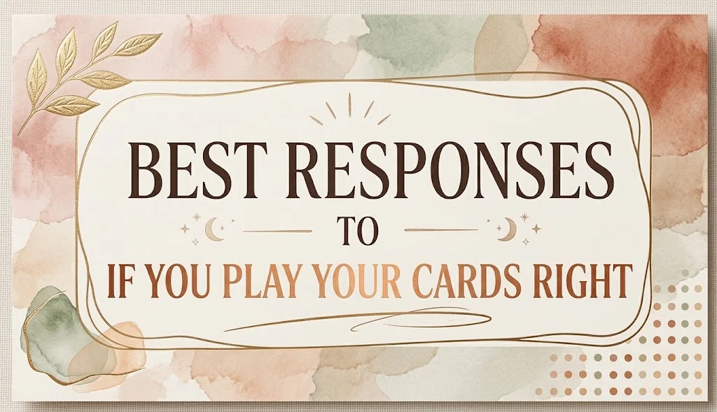 How to respond to if you play your cards right